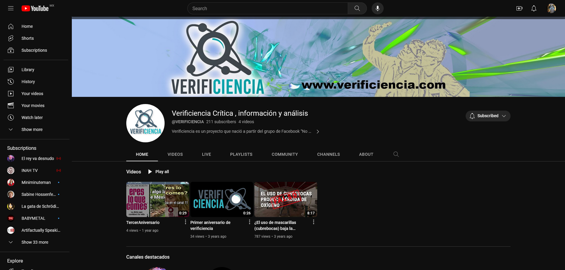 Canal de Youtube